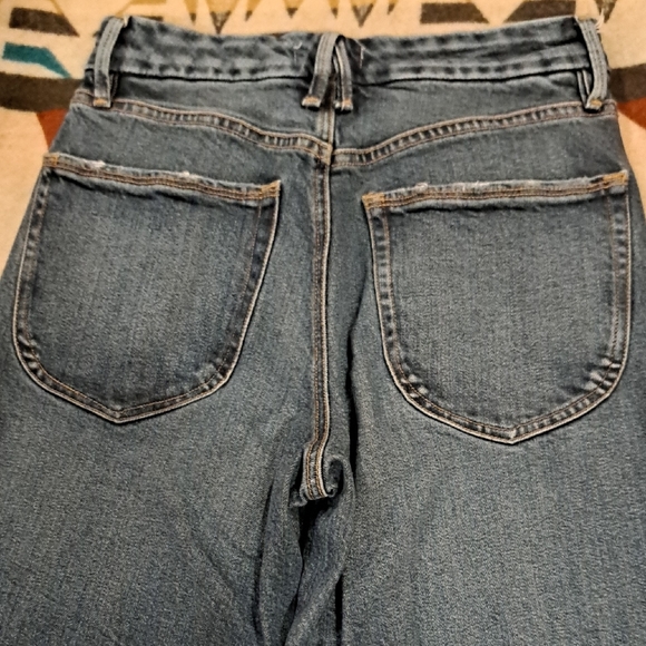 Good American Wide Leg Palazzo Crop Distressed Jeans 26/2 - Picture 4 of 7